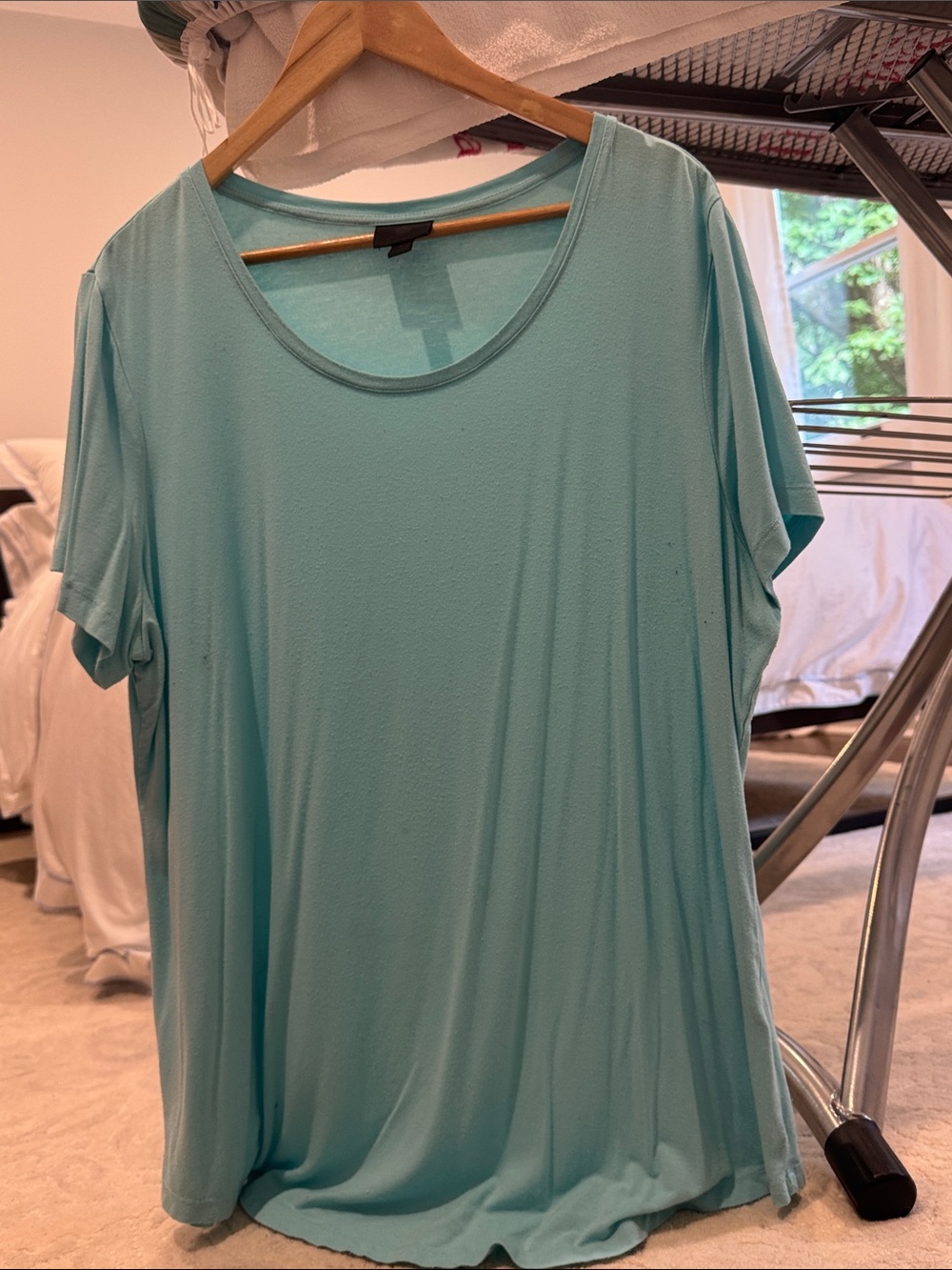 Everyday Scoop Neck Tee - Light Aqua